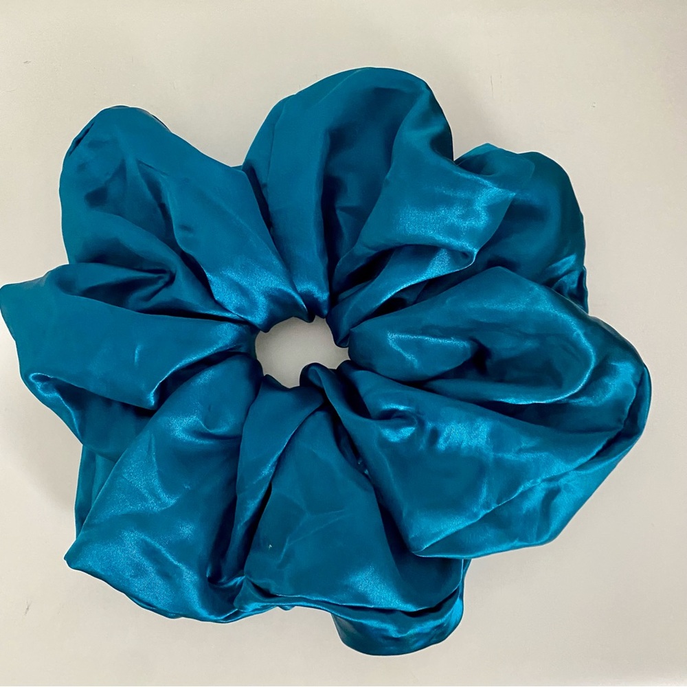 The Room Shop Giant Satin Scrunchie in Peacock